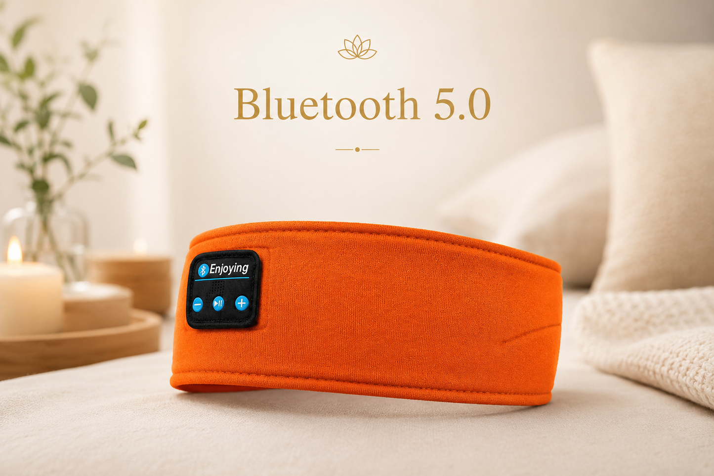 AURVANI™ Wireless Bluetooth Sleep Headband with Integrated Earphones and Soft Eye Mask Design