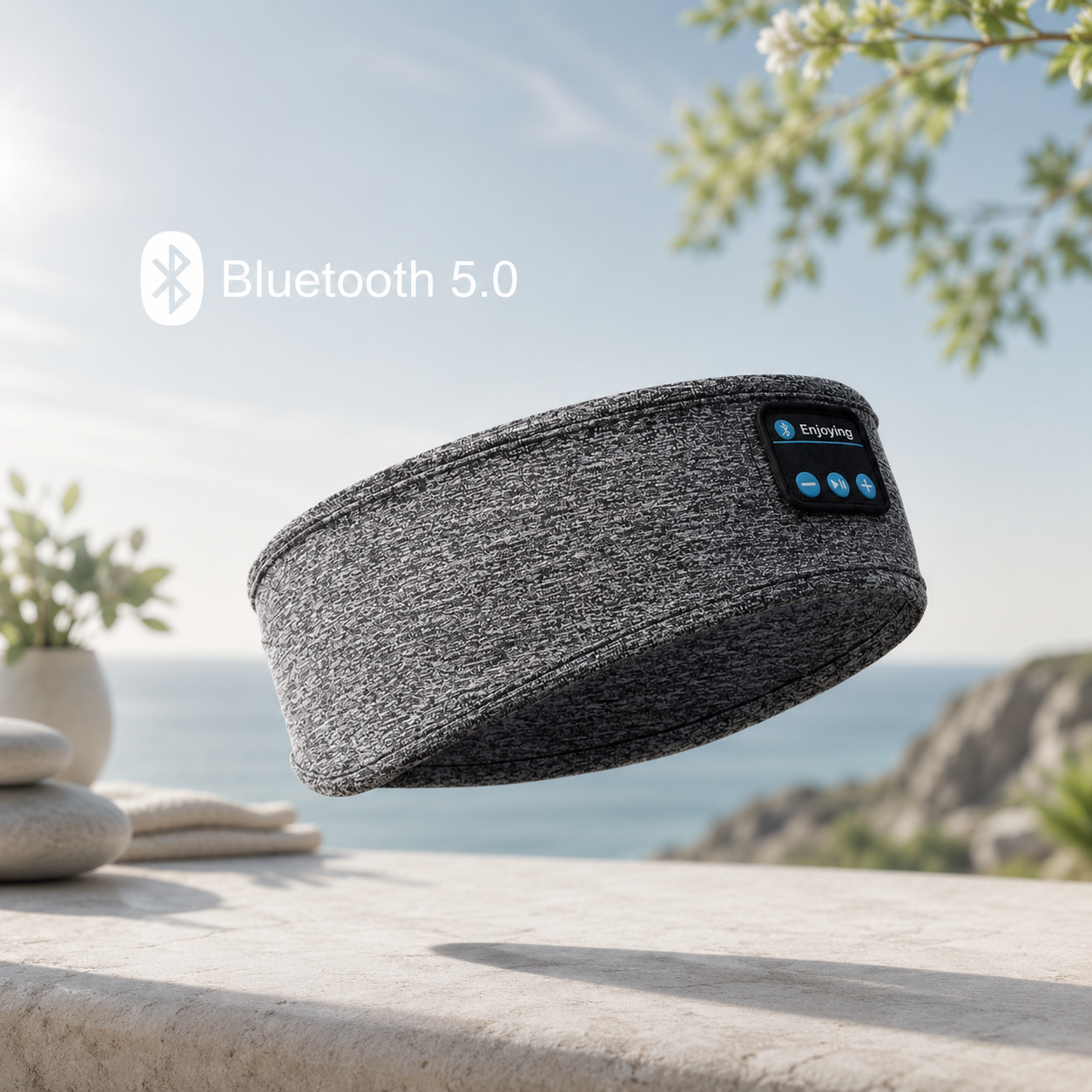 AURVANI™ Bluetooth 5.0 Sports and Sleep Headband with Wireless Earphones + Comfort Eye Mask