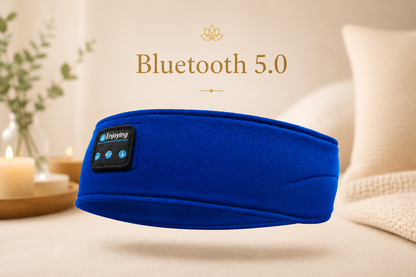 AURVANI™ Wireless Bluetooth Sleep Headband with Integrated Earphones and Soft Eye Mask Design