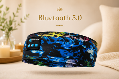 AURVANI™ Wireless Bluetooth Sleep Headband with Integrated Earphones and Soft Eye Mask Design
