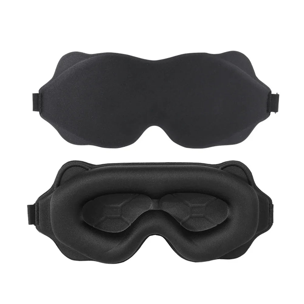 AURVANI™ 3D Contoured Luxury Sleep Mask for Complete Light Blocking Soft Padded Eye Coverage for Deeper Rest