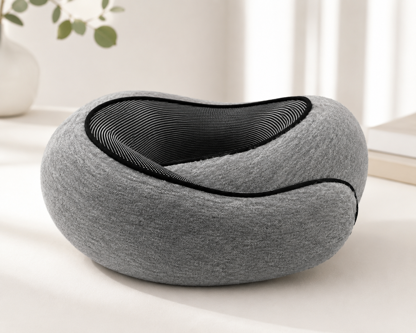 AURVANI™ Premium Memory Foam Travel Neck Pillow for Supported Rest - Adjustable U-Shaped Design for Comfort On the Move