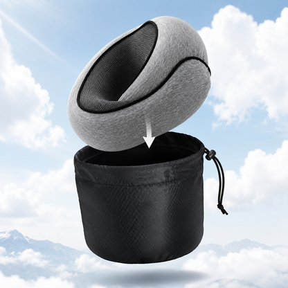 AURVANI™ Premium Memory Foam Travel Neck Pillow for Supported Rest - Adjustable U-Shaped Design for Comfort On the Move
